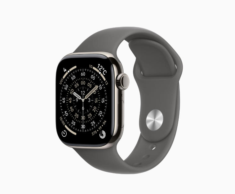 「新品」Apple Watch Series 11 GPS+Cellularひな形 42粍 MF8N4J/A [ナチュラルチタニウムケース・ストーングレイスポーツバンド M/L]