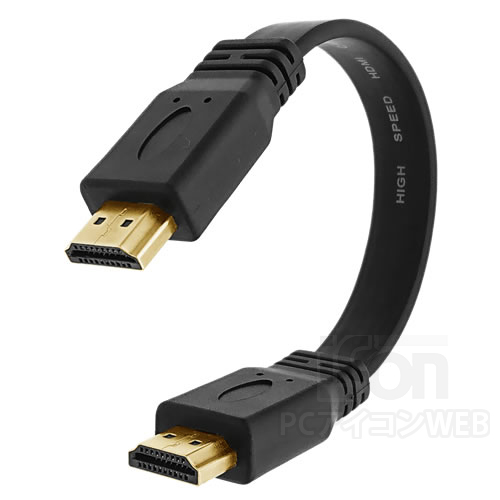HDMI2.0　フラットケーブル　0.2mHDMI(オス-オス)エービット　Ver2.0　Flat　4K60p　Cable18Gbps対応メール便配送対応