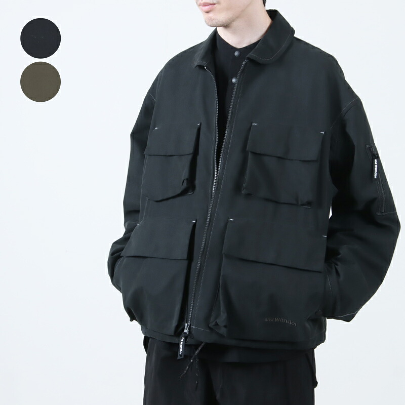 and wander アンドワンダー C/PE twill field jacket C/PE ツイルフィールドジャケット