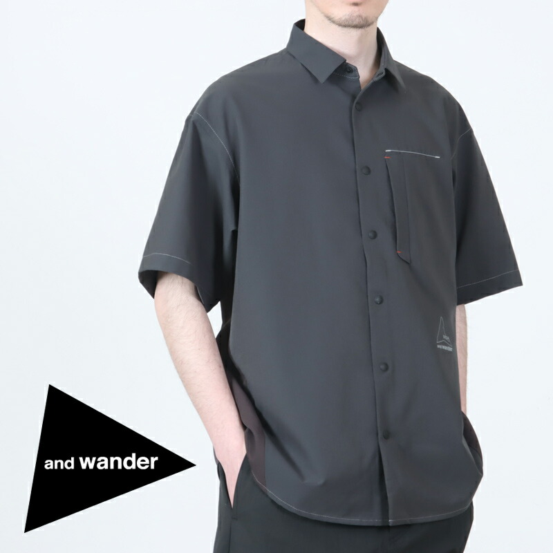 and wander アンドワンダー ROA &times; and wander breathable shirt ロア&times;アンドワンダーブリーサブルシャツ｜ICORA（イコラ）