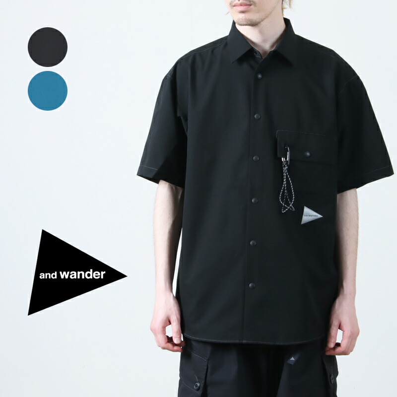 and wander アンドワンダー dry breathable SS shirt ドライブリーザブルショートスリーブシャツ｜ICORA（イコラ）