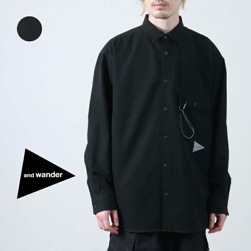 and wander tech ロングスリーブ　シャツ 楽天市場】and wander アンドワンダーtech long sleeve band