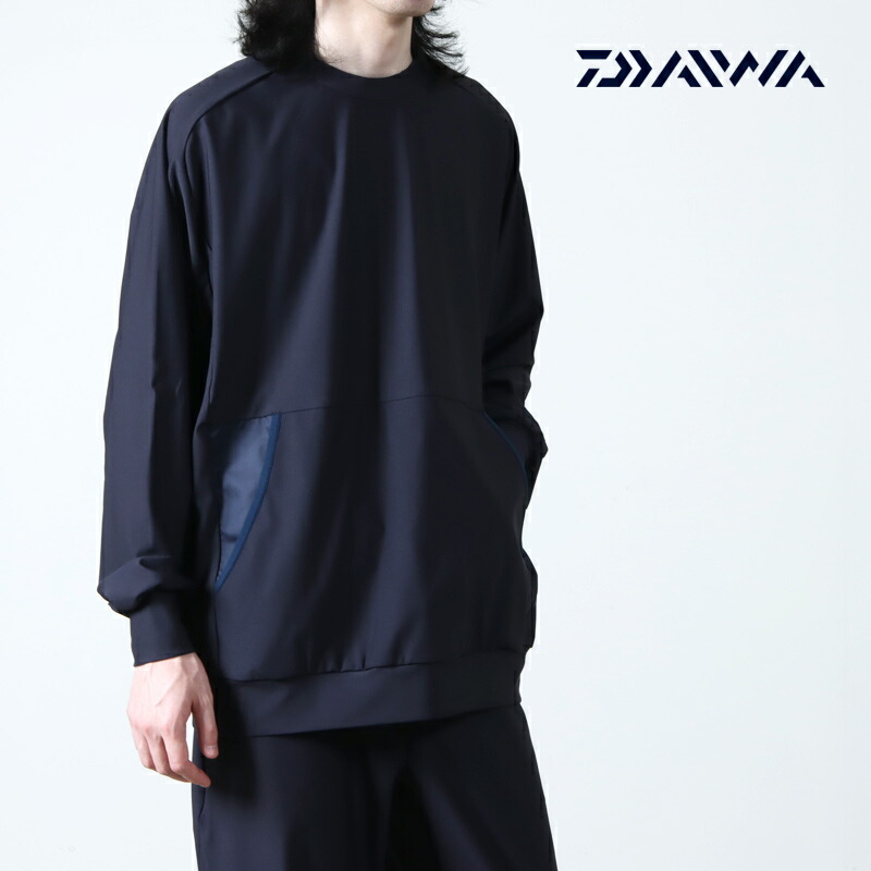 【30% OFF】 DAIWA LIFE STYLE ダイワ生活スタイル 113 L/S SWEAT STRETCH CREW ロングスリーブスウェット 伸ばすこと労働者の一団 Navy