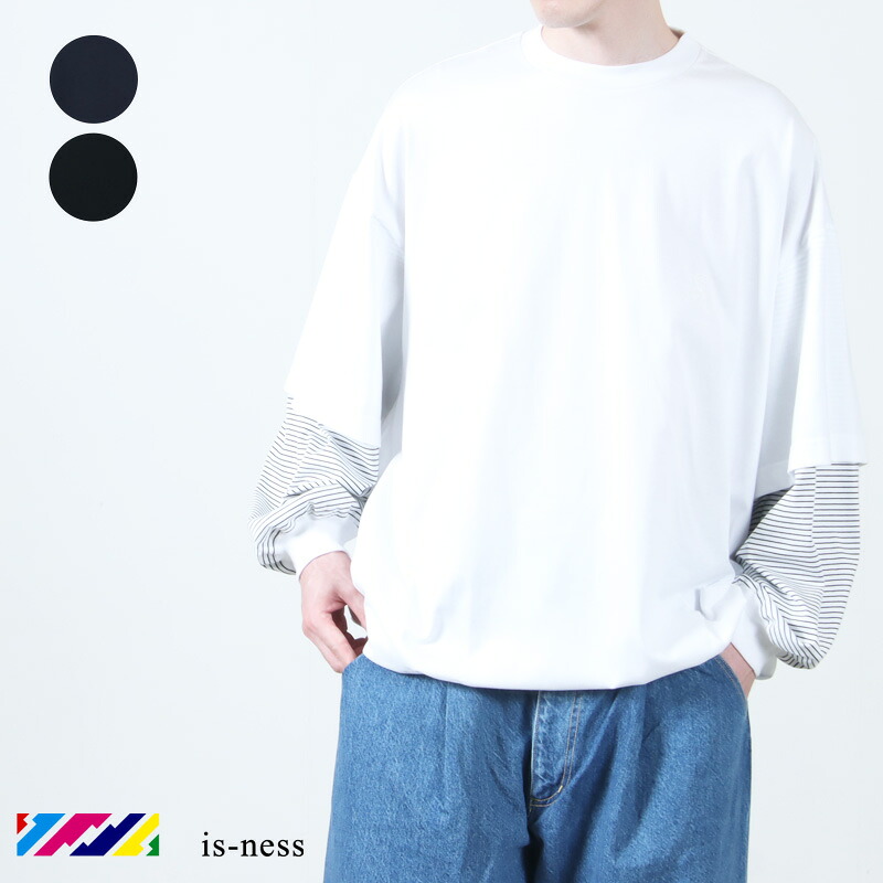 楽天市場】[SALE]is-ness : SWITCHING MOSS LONG SLEEVE T-SHIRT / 全2