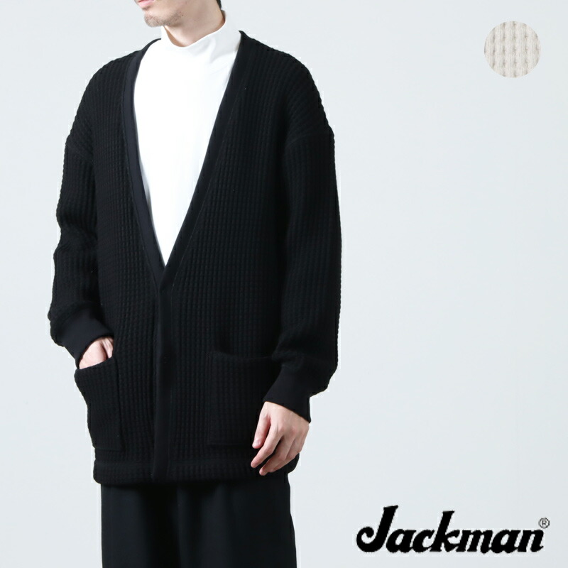 【30% OFF】 Jackman ジャックマン Waffle Cardigan ワッフルカーディガン