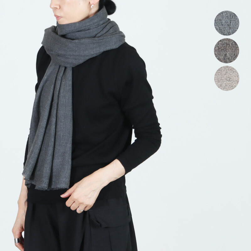【20% OFF】 KHATA カタ CASHMERE MIX STOLE カシミヤミックススカーフ|ICORA(イコラ)