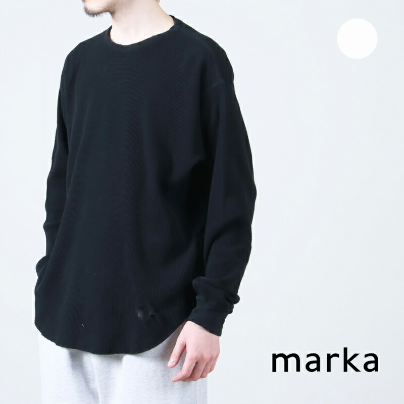【30% OFF】 marka 目じるし WAFFLE CREW NECK ワッフルクルーネック
