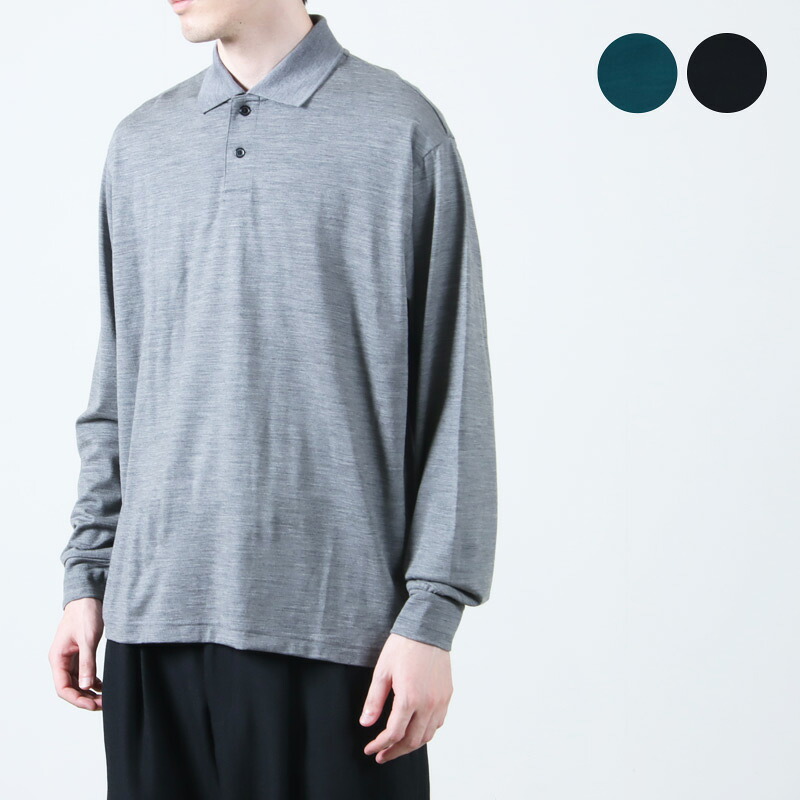 marka マーカ TWO BUTTON POLO L/S TEE 2ボタンポロ ロングスリーブティー|ICORA(イコラ)