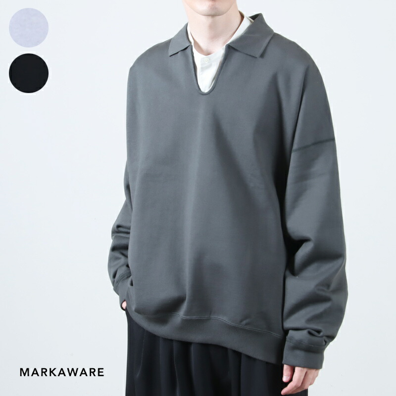 MARKAWAREメンズビッグシルエットパーカーグレーマーカウェア MARKAWAREメンズビッグシルエットパーカーグレーマーカウェア