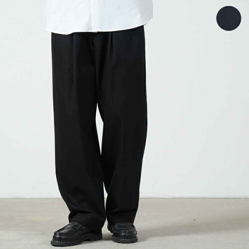 MARKAWARE (目じるし御召しもの) DOUBLE PLEATED EASY TROUSERS / ダブルプリ?テッド イージートラウザーズ