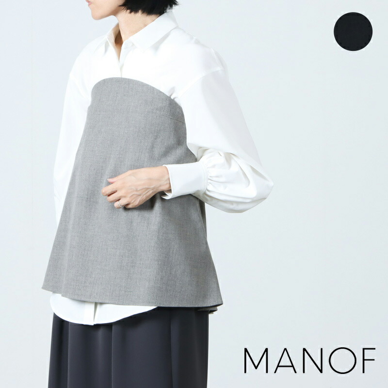【30% OFF】 MANOF マノフ BUSITER SET SHIRTS ビスチェセットシャツ｜ICORA（イコラ）