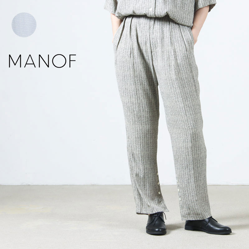 【30% OFF】 MANOF マノフ BULUR PATTERN PANTS ブラーパターンパンツ