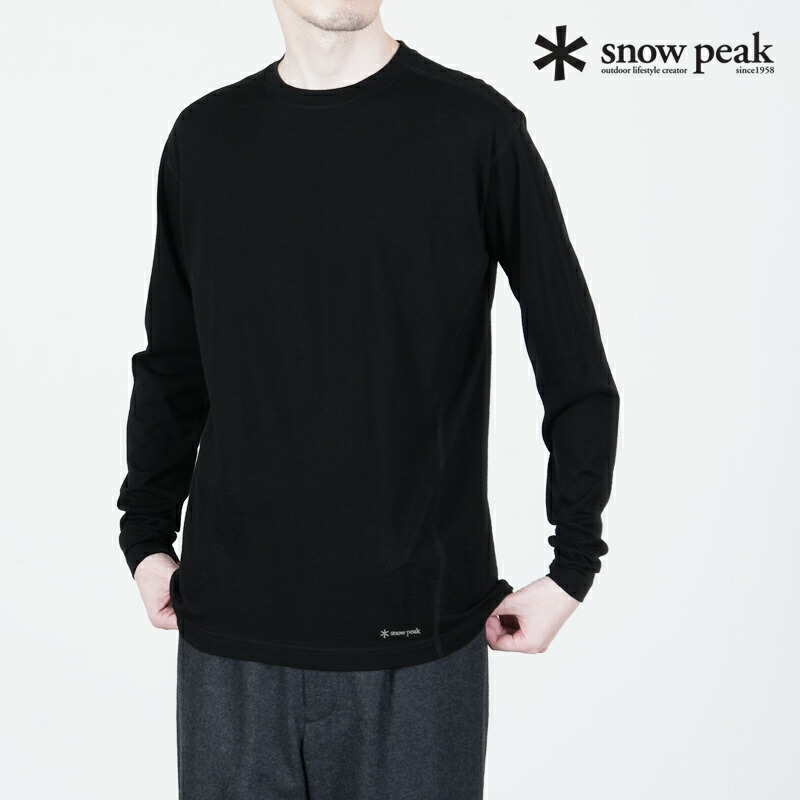 【20% OFF】 snow peak スノーピーク Merino Wool L/S T-Shirt メリノウールロングスリーブTシャツ 10,296円