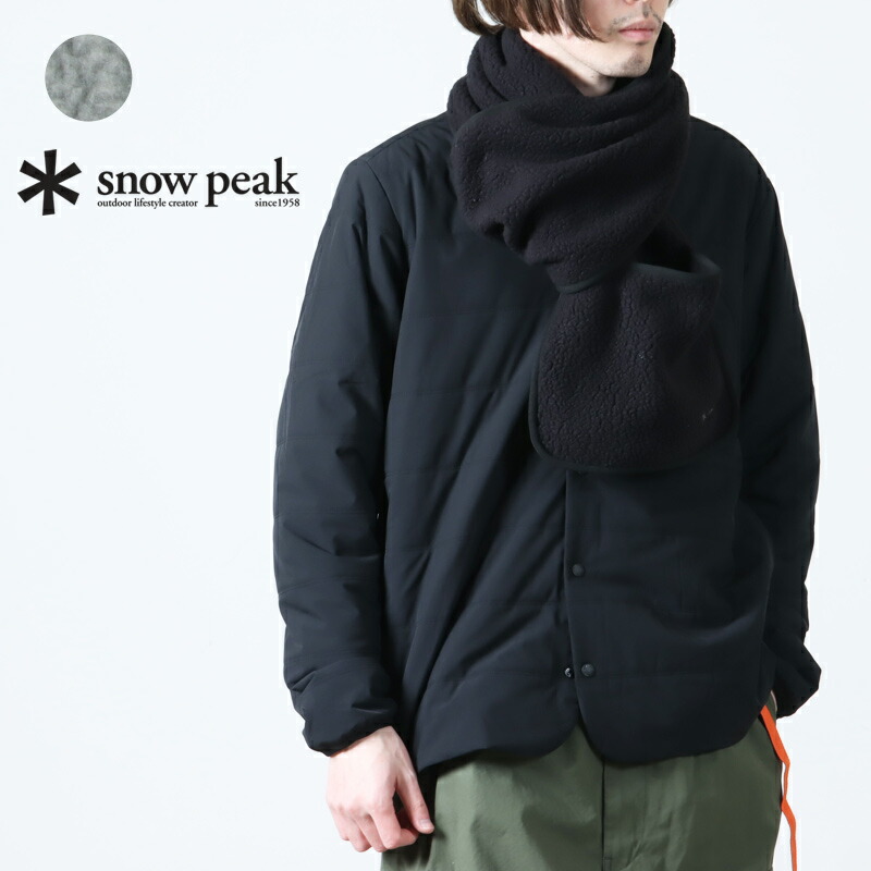スノーピークと大判起毛ストール オンライン限定】Washable Wool Stole One Black(EC-AC