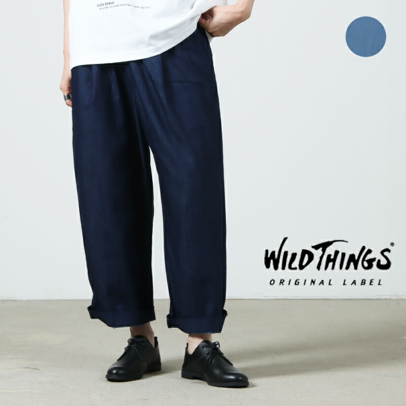 【30% OFF】 WILD THINGS ワイルドシングス DENIM TUCK WIDE PANTS デニムタックワイドパンツ