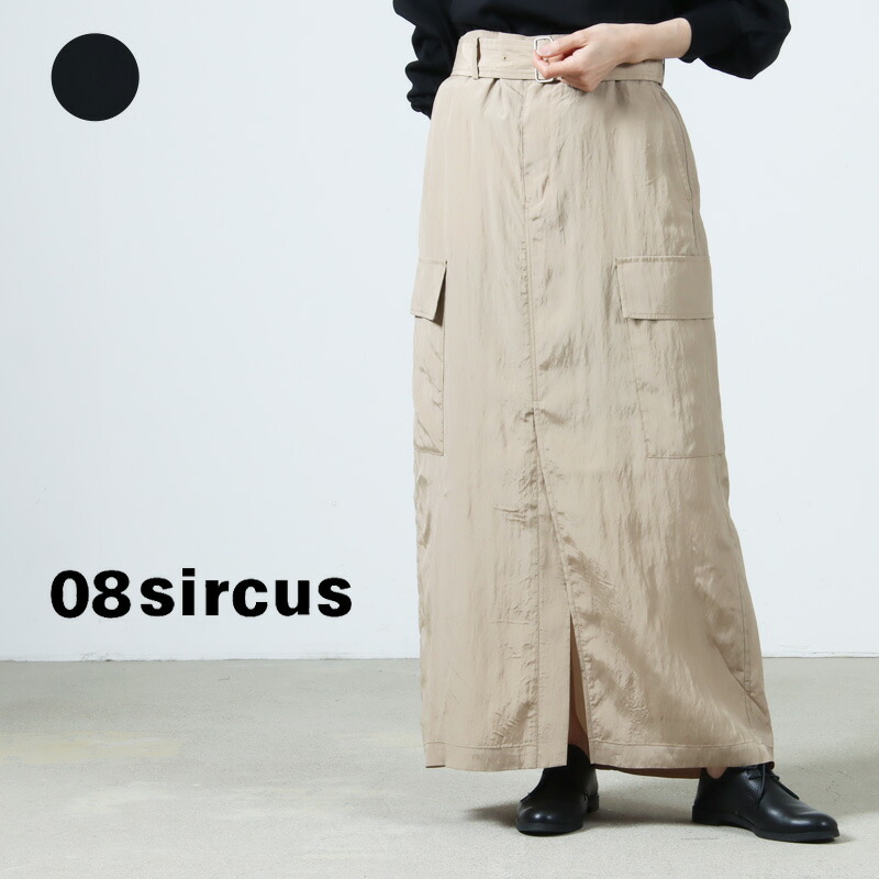 08sircus ゼロエイトサーカス Viscose washer cargo skirt ヴィスコース ワッシャーカーゴスカート｜ICORA（イコラ）