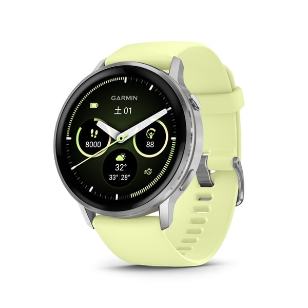 ガーミン Venu 4 45mm Silver / Citron 品番：010-03014-32　GARMIN LEDフラッシュライト マイク&スピーカー対応 第5世代光学式心拍計 ヴェニュー フォー ベニュー フィットネス GPS ライフログ 健康 スマート ウォッチ 0753759362607 メーカー1年保証｜IDA-Online