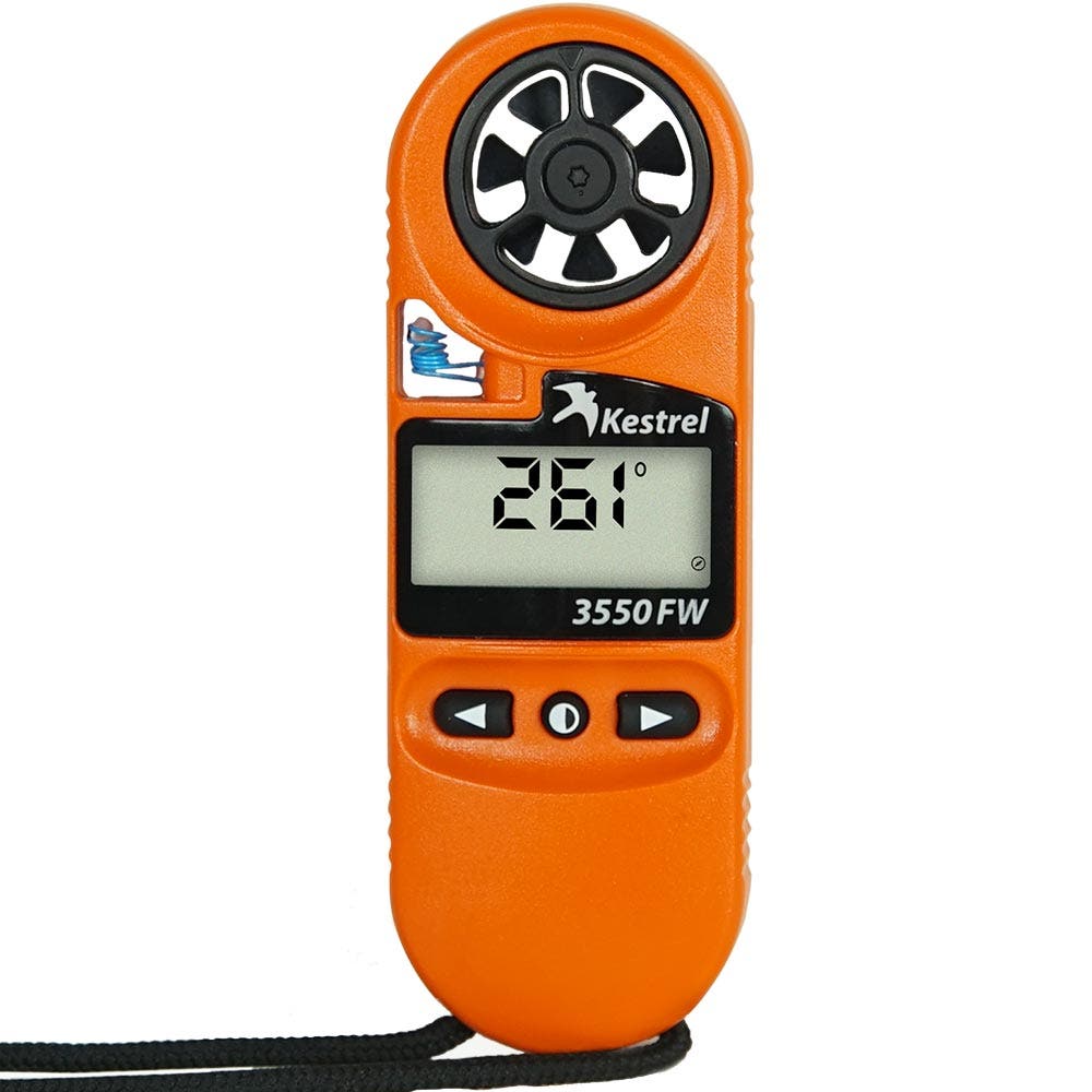 Kestrel 3550FW Fire Weather Meter (0835FWLCORA) Bluetooth搭載 ケストレル 消防用気象計 風速計 風速/風向/高度/気圧/湿度/相対湿度/熱ストレス指数/露点温度/圧力傾向/湿球温度/風冷え 消防 防災 火災時 災害時|IDA-Online