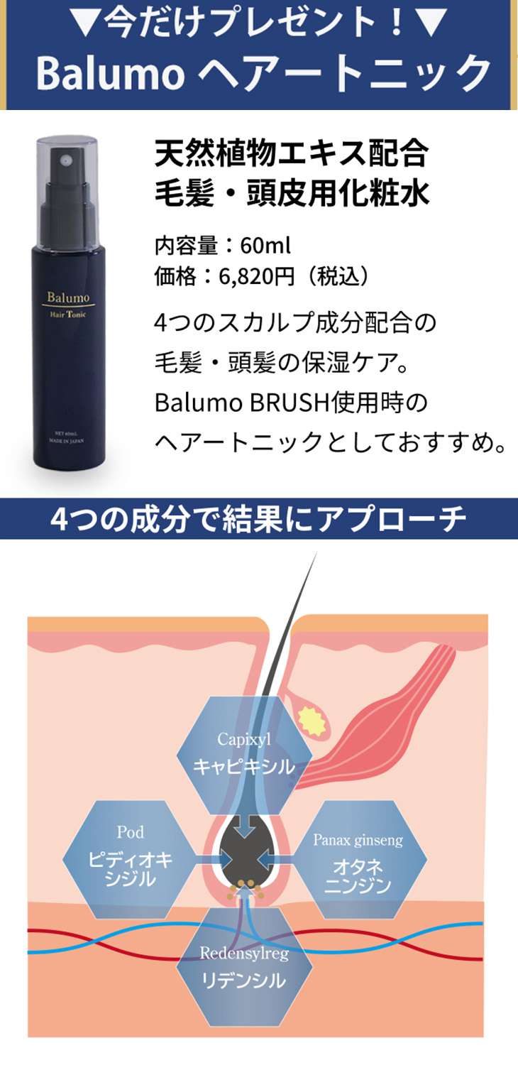 新品未使用品 ブラシ型美容育毛機器 Balumo BRUSH（バルモブラッシュ