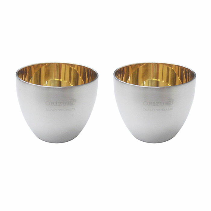 ぐい呑み 楽天市場】ぐい呑み 折り鶴（内面24金メッキ）18-8ステンレス 二