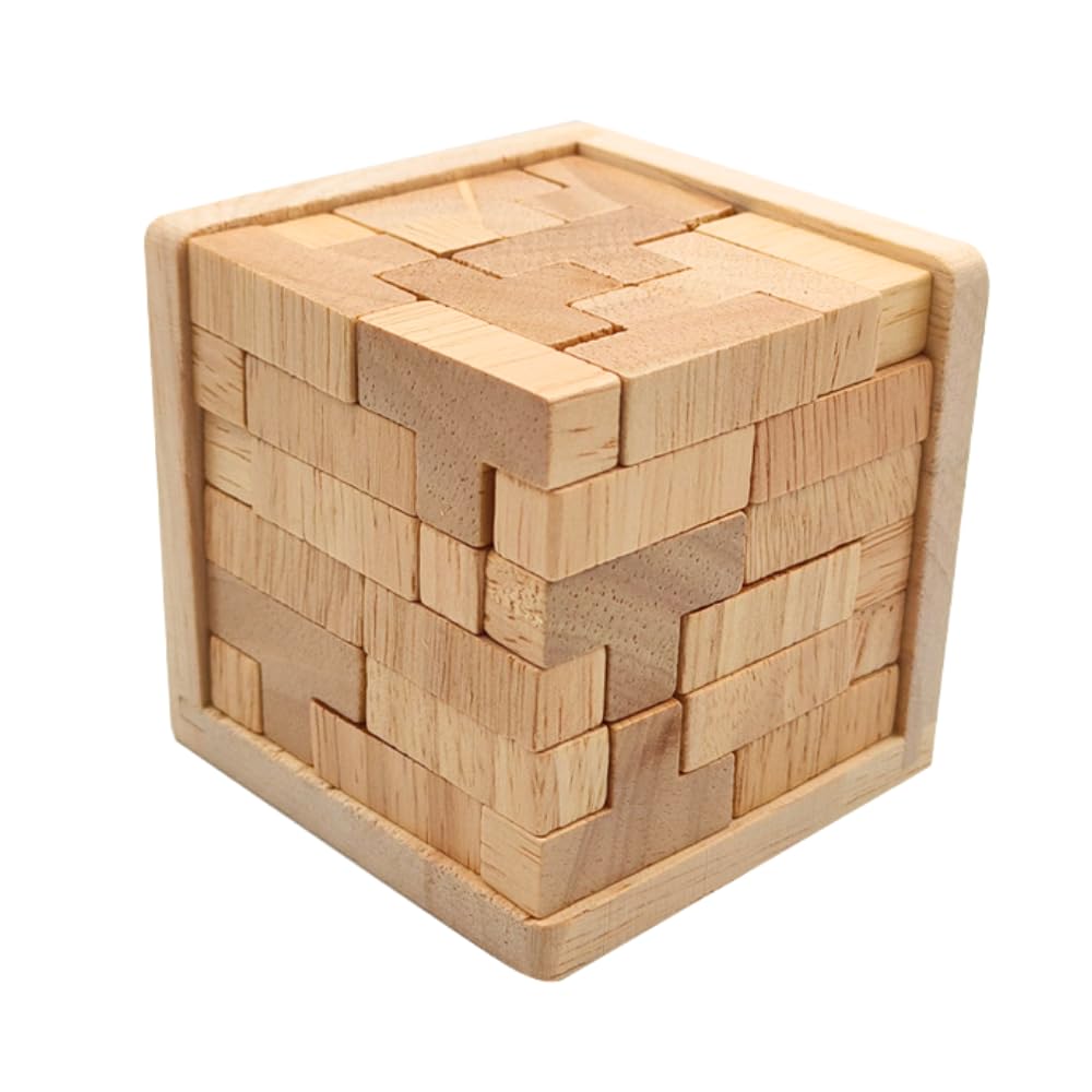 楽天市場】木製パズル 立体 キューブパズル 脳トレ 54ピース
