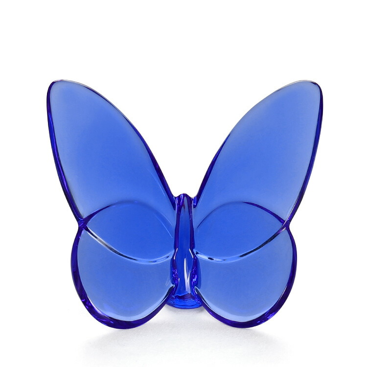 美品・箱付き バカラ Baccaratラッキーバタフライ クリスタル ブルー 楽天市場】バカラ Baccarat クリスタルフィギュア ラッキー