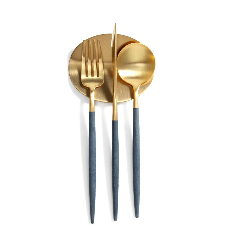 クチポール ゴア ブルーマットゴールド デザートセット ナイフ フォーク スプーン カトラリーレストゴールド 8点セット ギフトボックス入り Cutipol Goa 正規販売代理店 カトラリー ナイフレスト ブラッシュド マット 化粧箱付 Mergertraininginstitute Com
