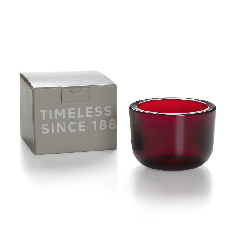 新品 【3個 】イッタラ ヴァルケア キャンドルホルダー クランベリー