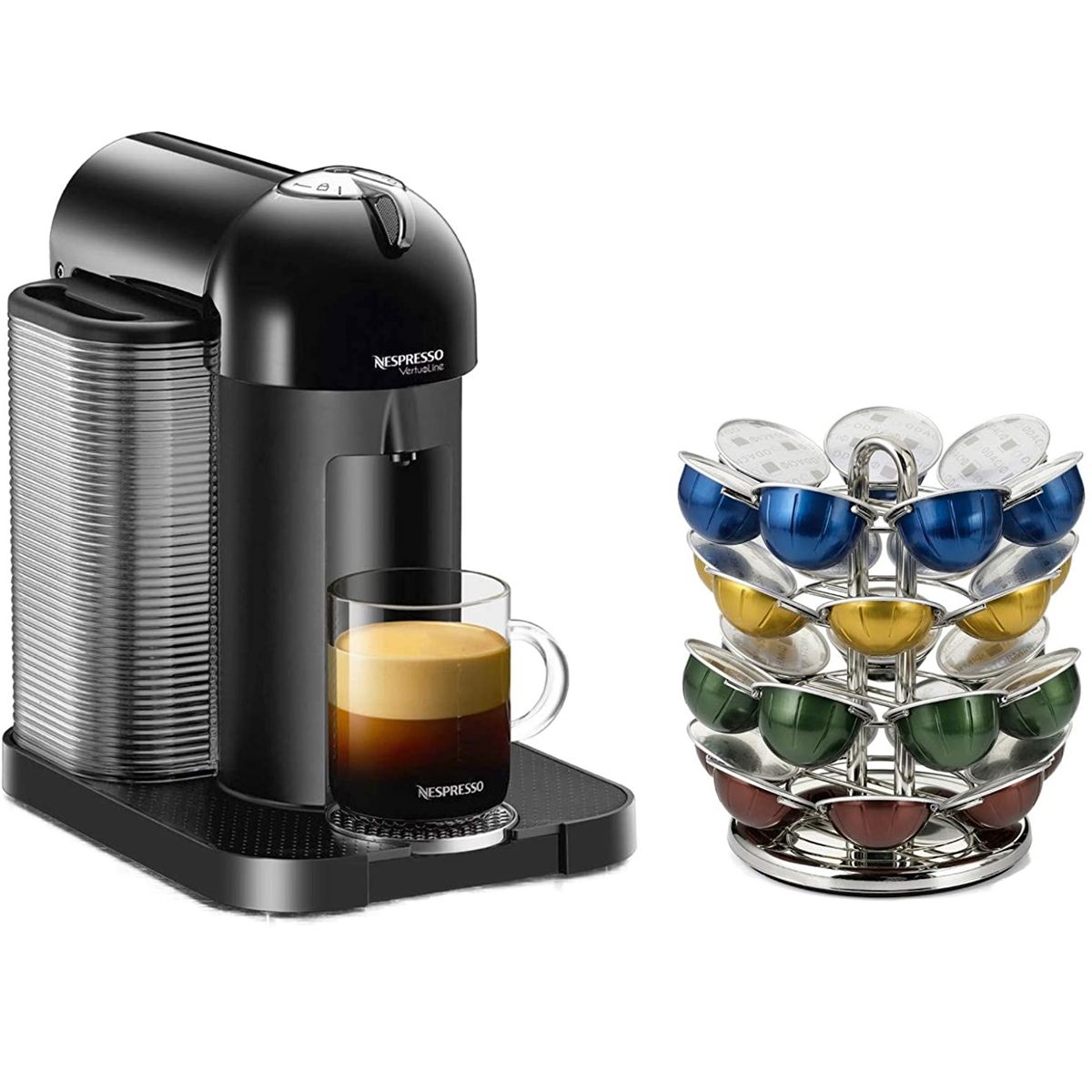 NESPRESSO ヴァーチュオ コーヒーメーカー　カプセルホルダー付き ネスプレッソ バーチュオリン ヴァーチュオ カプセルホルダー