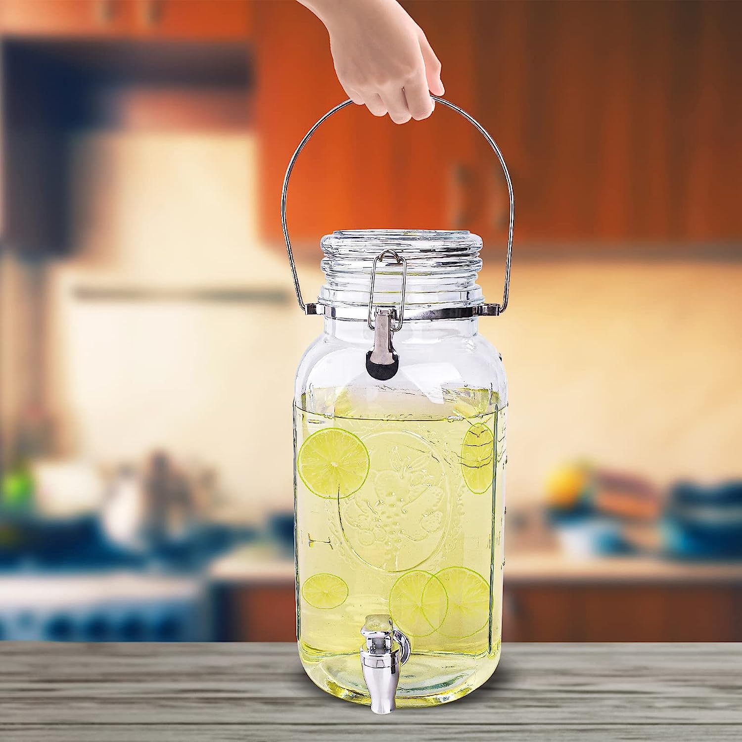 【楽天市場】ガラスドリンクディスペンサー Eleganttime 1ガロン パーティー用 飲料ディスペンサー スピゴット付きディスペンサー