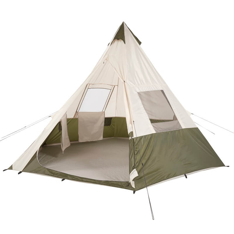 アウトドア 輸入 テントオザークトレイル  ティーピー 7人用  円錐形 グリーン Ozark Trail 3.6m x 3.6m Teepee Tent