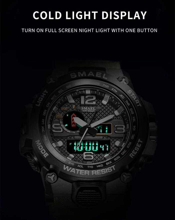 ふるさと納税 メンズ 腕時計 デジアナ スポーツ デュアルタイム ウォッチ デジタル アナログ ダイバー 5気圧防水 ミリタリー アウトドア 時計 ブランド Idealtime Batesmartin Com