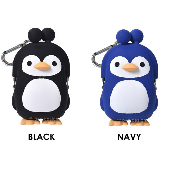 p+g Design 3D Pochi Friends Penguin silicone coin purse Pink