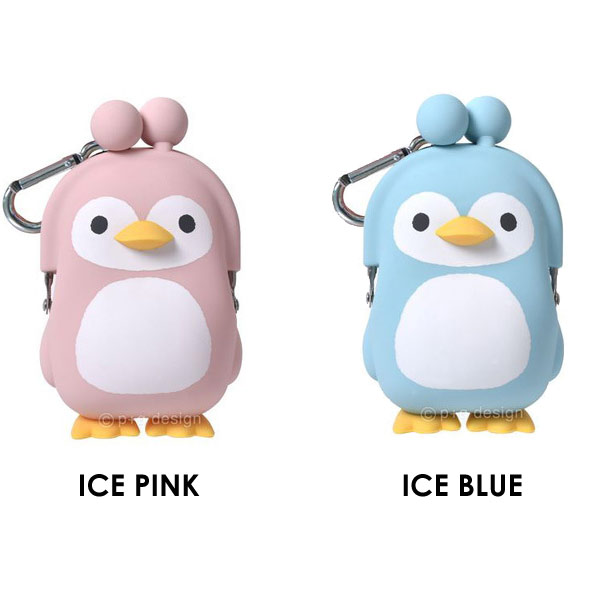 p+g Design 3D Pochi Friends Penguin silicone coin purse Pink