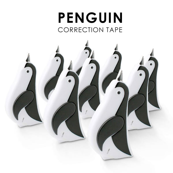メール便可  PENGIN CORRECTION TAPE ペンギン型 修正テープ 修正ペン ギフト /あす楽