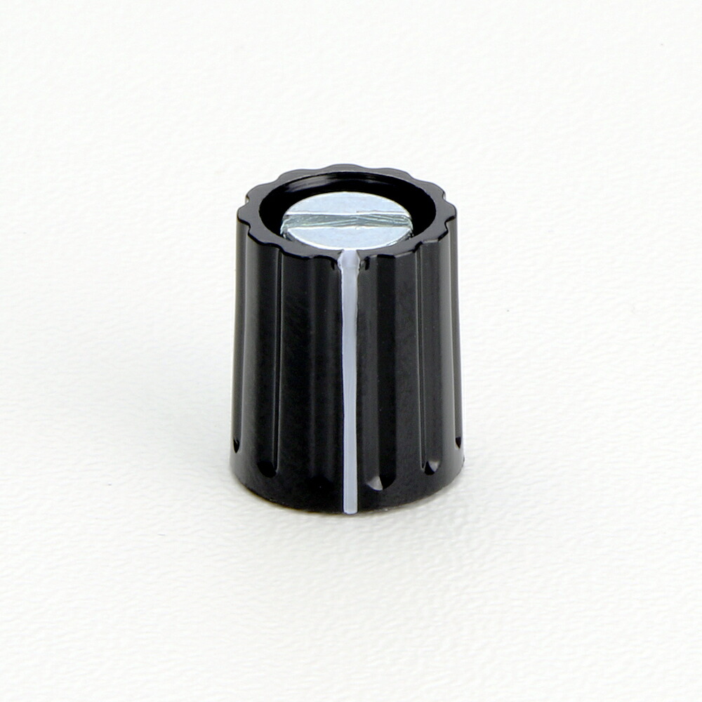 【正規代理店】ELMA クラシックノブ LM021-1120-10 ノブ径Φ9 軸径3mm ブラック黒色 方向指示線有り 光沢有り 10個入り コレットチャック式