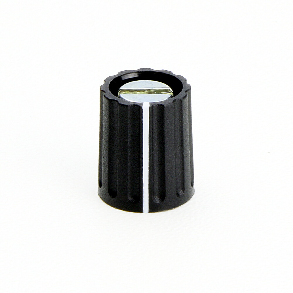 【正規代理店】ELMA クラシックノブ LM021-1225-10 ノブ径Φ9 軸径1/8インチ ブラック黒色 方向指示線有り 光沢無し マット 10個入り コレットチャック式