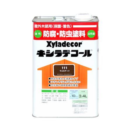 直送 代引不可・他メーカー同梱不可 カンペハピオ 00017670580000 キシラデコール ウォルナット 3．4L【キャンセル不可】