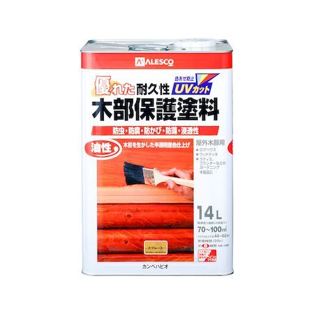 直送 代引不可・他メーカー同梱不可 カンペハピオ 00237643551140 油性木部保護塗料 スプルース 14L【キャンセル不可】