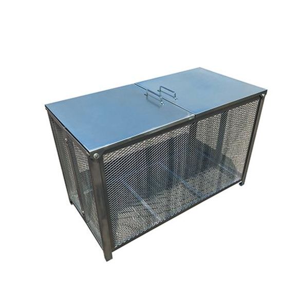 (LINEクーポン有)【即納在庫品】「直送」【個人宅配送不可】エスコ EA995AA-522 直送 代引不可・他メーカー同梱不可 1200x610x770mm／2400L ダストボックス スチール製 EA995AA522