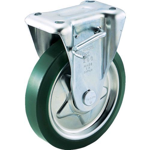 【即納在庫品】「直送」トラスコ中山 TRUSCO TUKB-200 プレス製ウレタンキャスター 固定ストッパー付 Φ２００