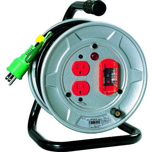【即納在庫品】「直送」日動工業 NICHIDO NS-EK12 電工ドラム アース付 過負荷漏電保護兼用ブレーカ付 １０ｍ