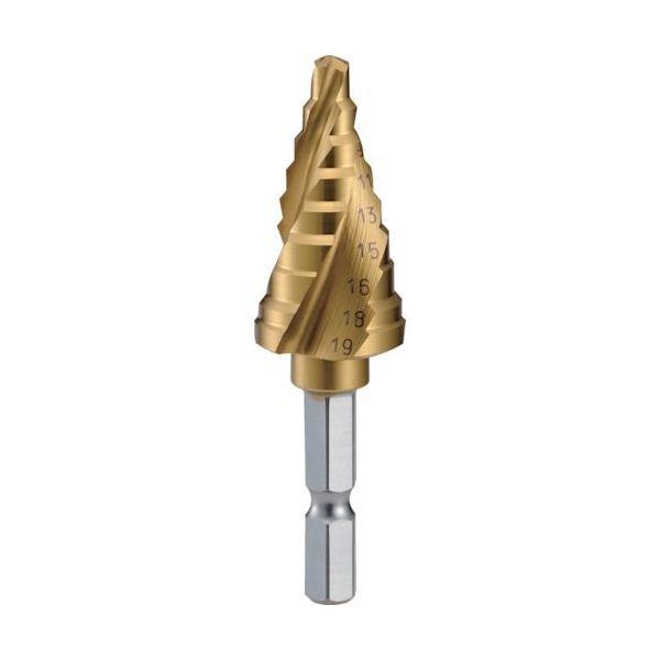 (LINEクーポン有)【即納在庫品】「直送」トラスコ中山 TRUSCO 3SNMS19G 六角軸ステップドリル ３枚刃チタンコーティング 352-1222