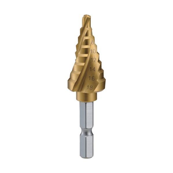 (LINEクーポン有)【即納在庫品】「直送」トラスコ中山 TRUSCO 3SNMS18G 六角軸ステップドリル ３枚刃チタンコーティング 352-1214