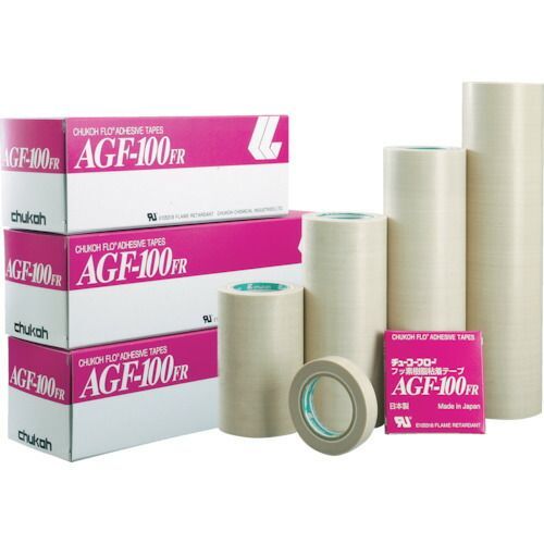 【即納在庫品】「直送」中興化成工業 AGF100FR18X250 フッ素樹脂 テフロンＰＴＦＥ製 ガラスクロス粘着テープ ＡＧＦー１００ＦＲ ０．１８ｔ×２５０ｗ×１０ｍ
