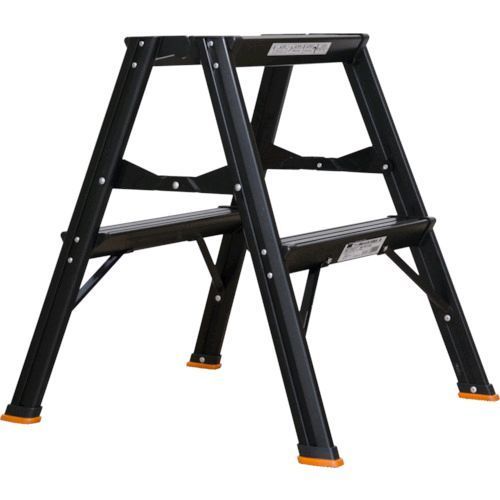 【個数：1個】トラスコ中山 ＴＲＵＳＣＯ TSAF2BK アルミ製踏台 2段 高強度型 黒