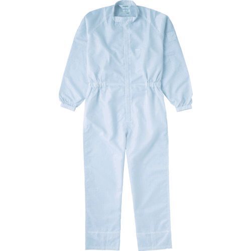 【即納在庫品】「直送」トラスコ中山 ＴＲＵＳＣＯ TCOGWL 制電糸グリッド仕様フード無つなぎ服 ホワイト L
