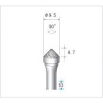 【即納在庫品】「直送」ナカニシ 26232 超硬カッター テーパー ダブルカット 刃径９．５ｍｍ 刃長４．７ｍｍ