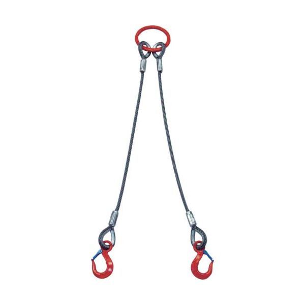 【即納在庫品】「直送」大洋製器工業 2WRS1TX1.5 ２本吊 ワイヤスリング １ｔ用×１．５ｍ １０１１６８６