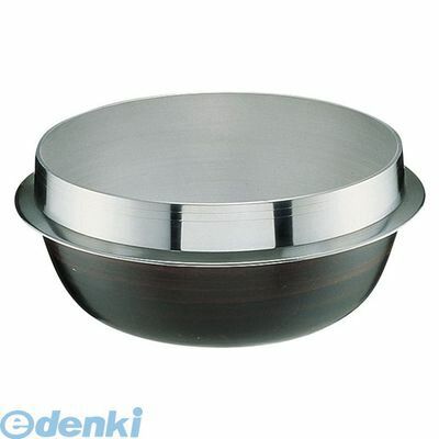 (LINEクーポン有)ASB26 アルミイモノツバ付そば釜 4527610130522 ナカオ 業務用 蕎麦茹で そば茹で 蕎麦釜 茹で鍋 平釜 羽釜 大鍋 ツバ付きそば釜